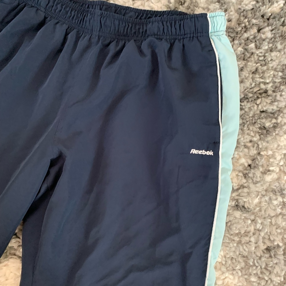 Reebok Dark and Light Navy Blue Track Long Pants Size XL - Picture 4 of 16